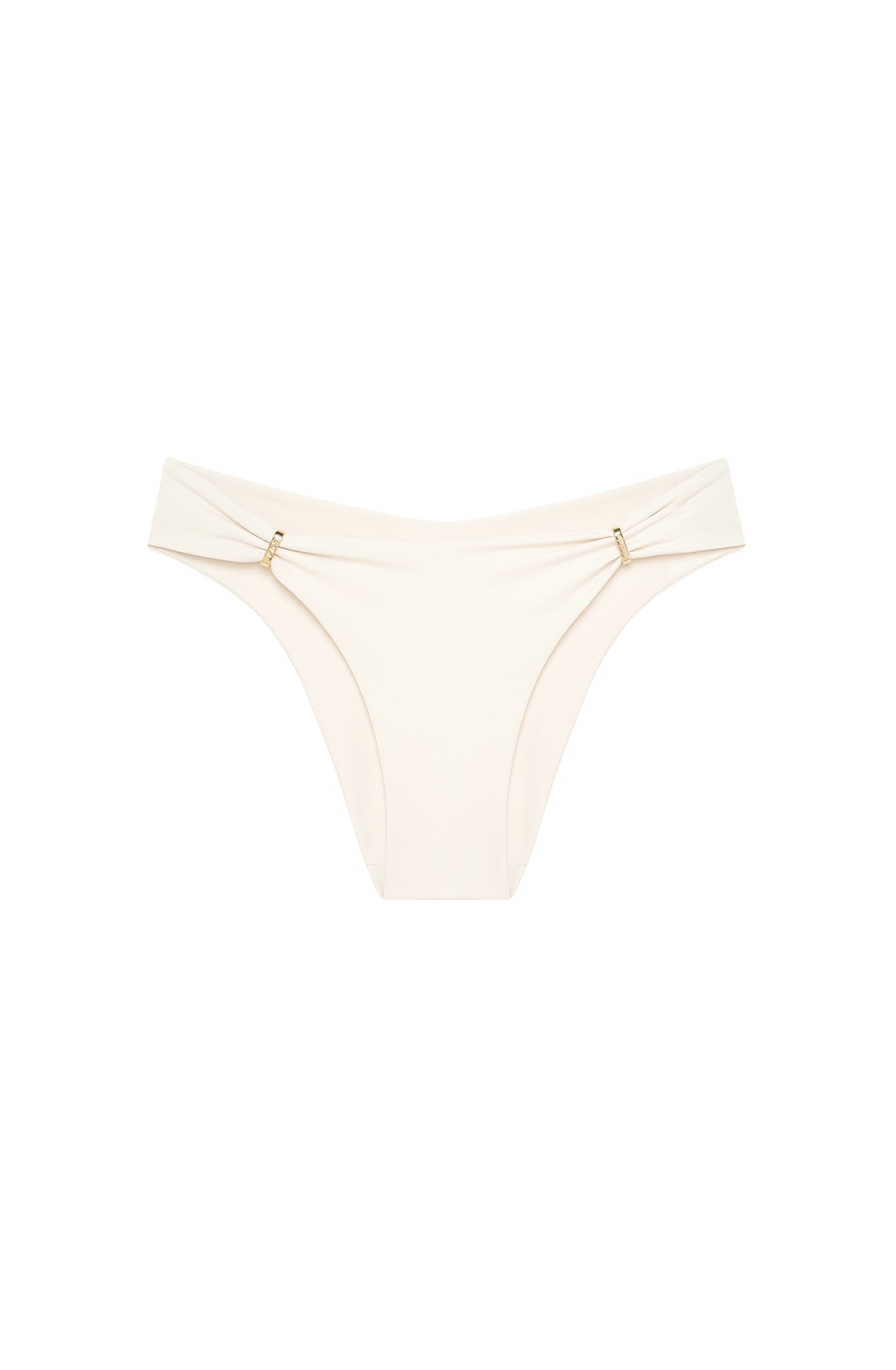 Bas de bikini tanga Claudie échancré - Ivoire