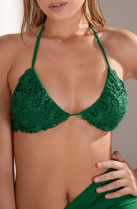 Haut de bikini triangle Dren - Jade