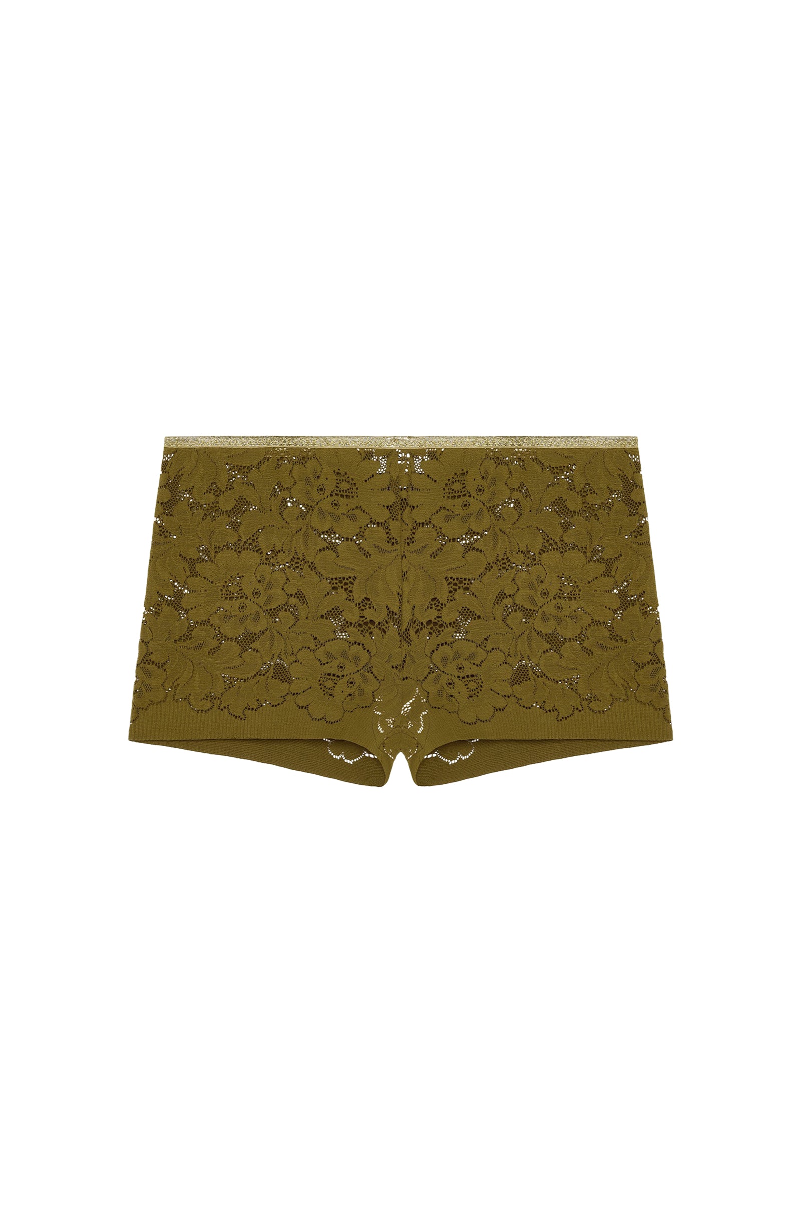 Dylan high-waisted lace shorts - Bronze