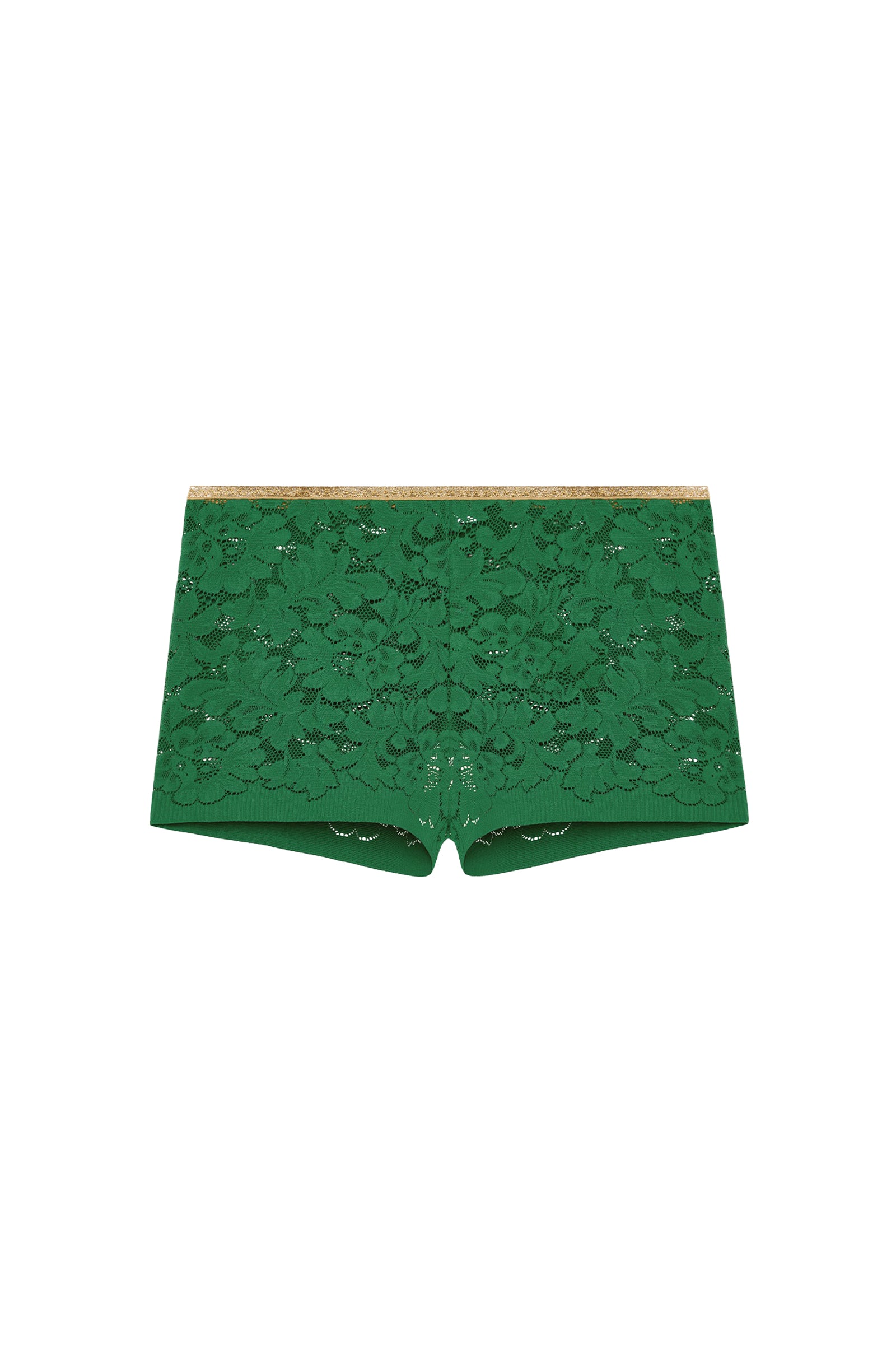 High-waisted lace Dylan shorts - Jade