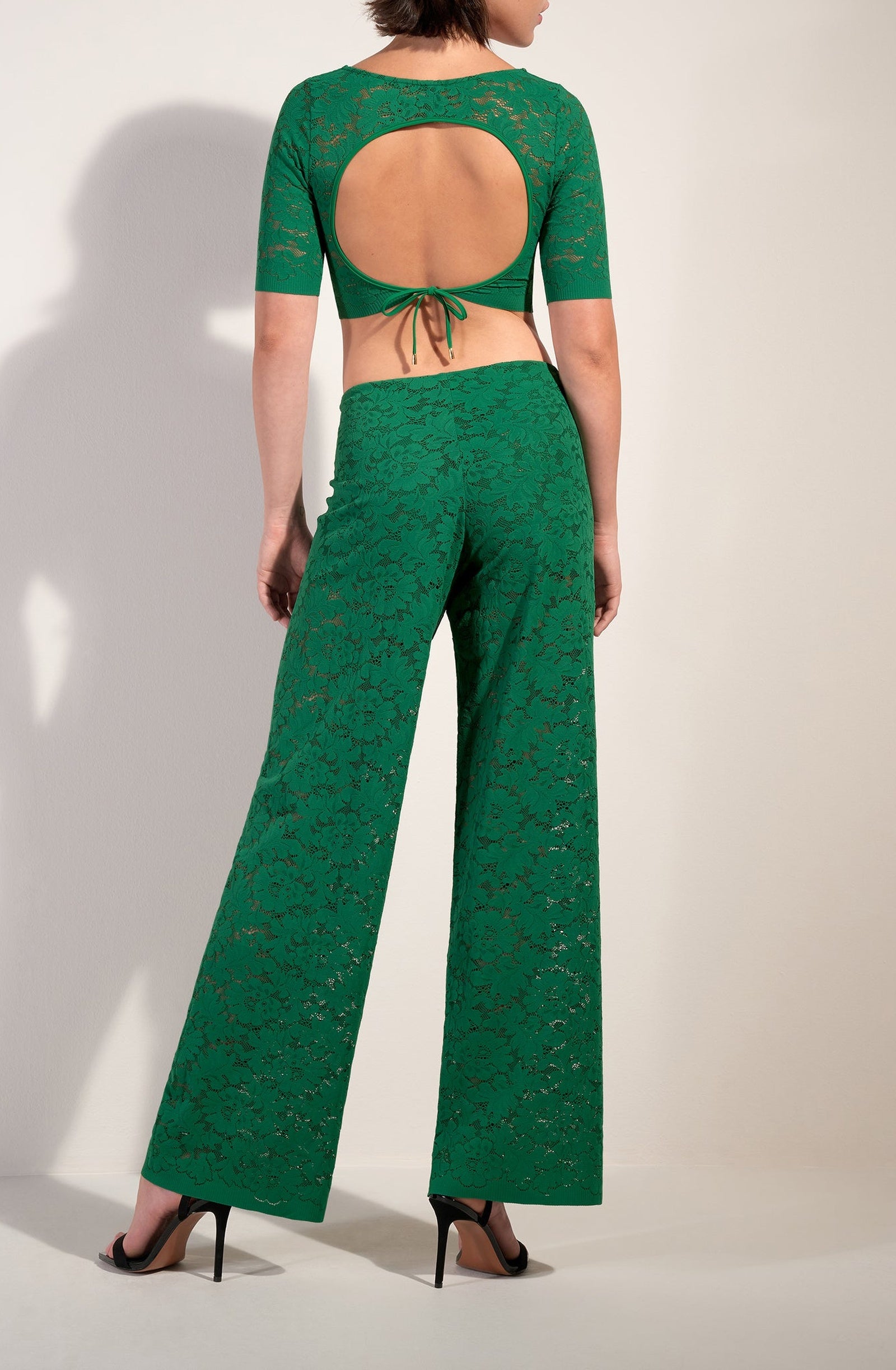 Top court Kalliope dos nu en dentelle - Jade