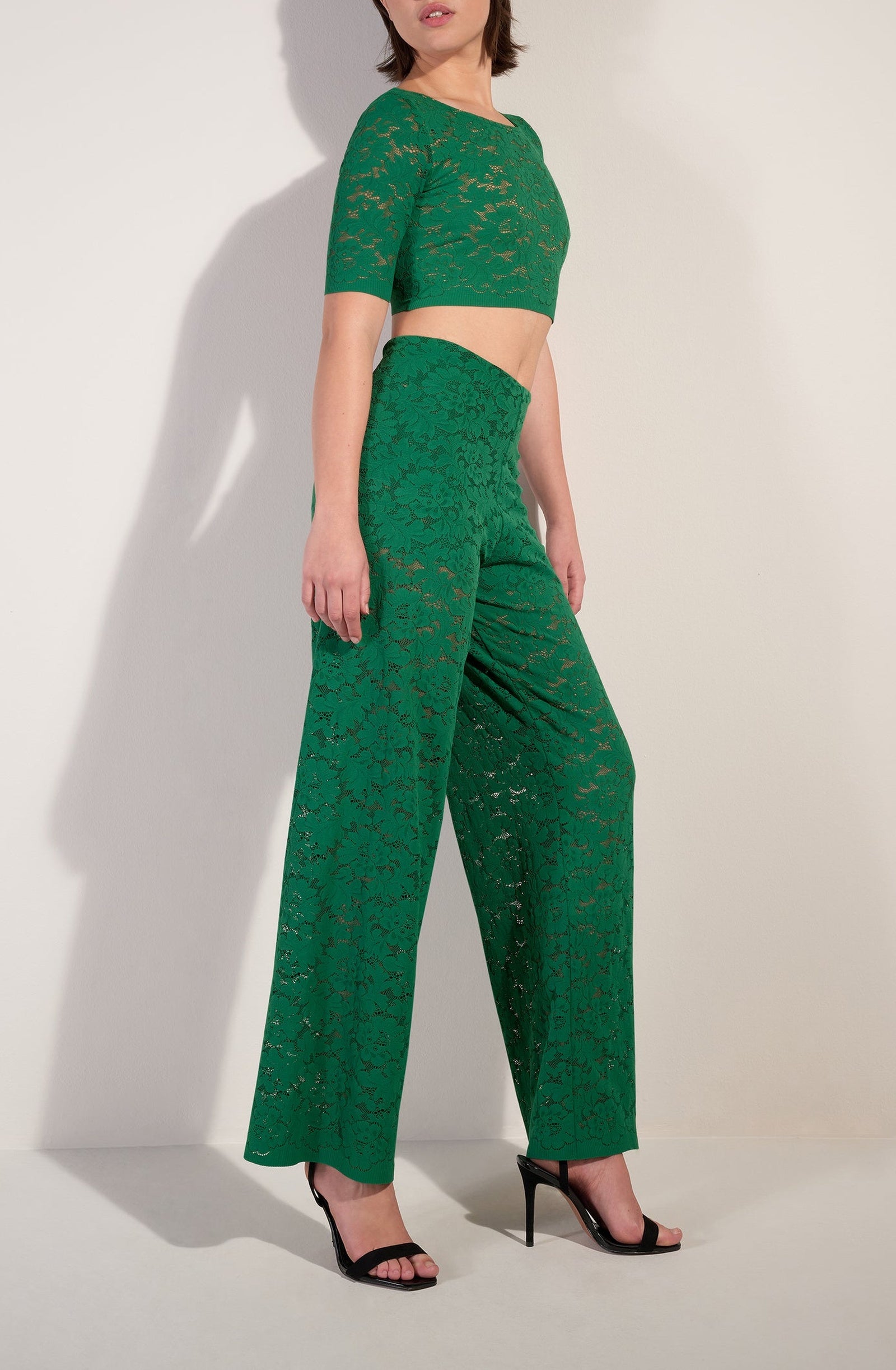 Top court Kalliope dos nu en dentelle - Jade