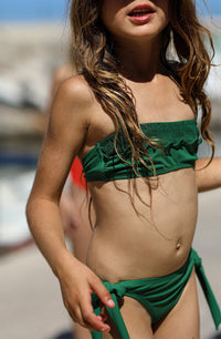 Maillot deux pièces bandeau Louna Enfant - Jade