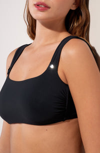 Haut de bikini bandeau Love - Noir