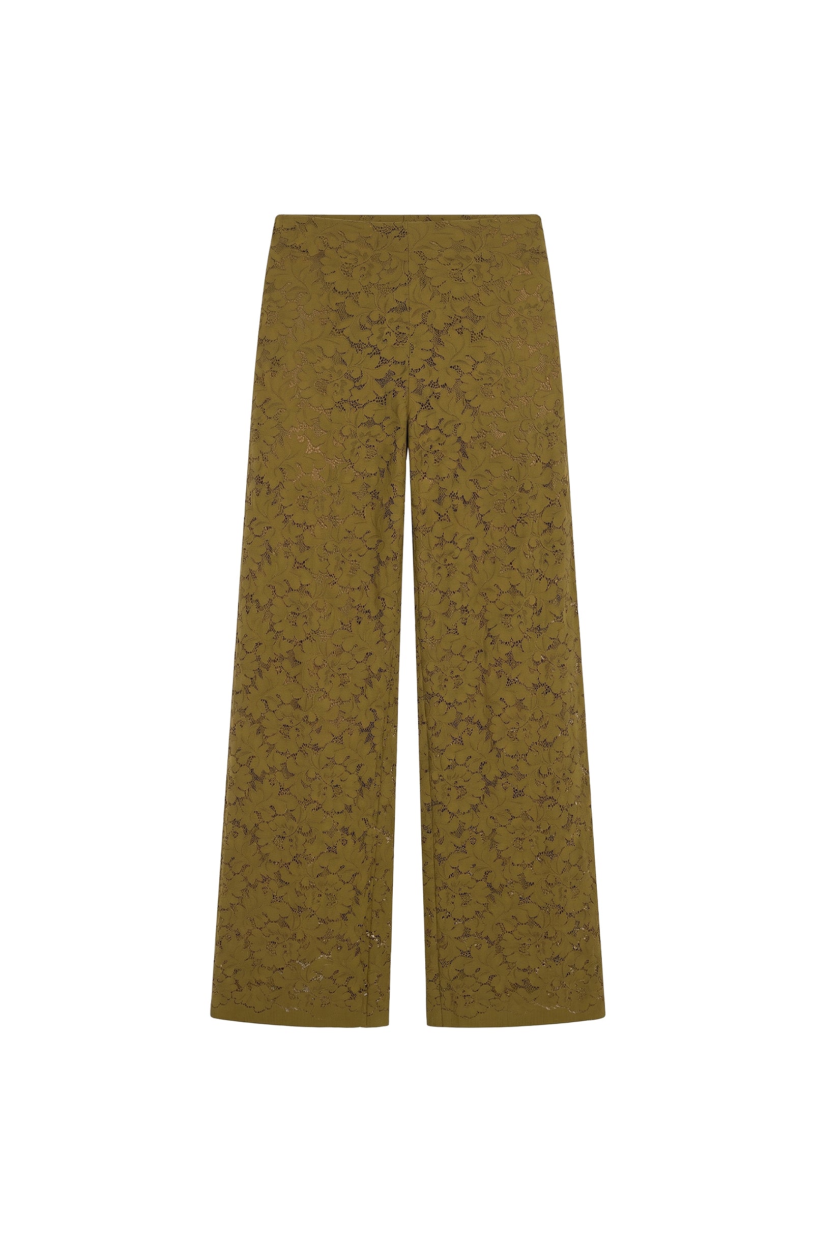 Pantalon droit Paco en dentelle - Bronze
