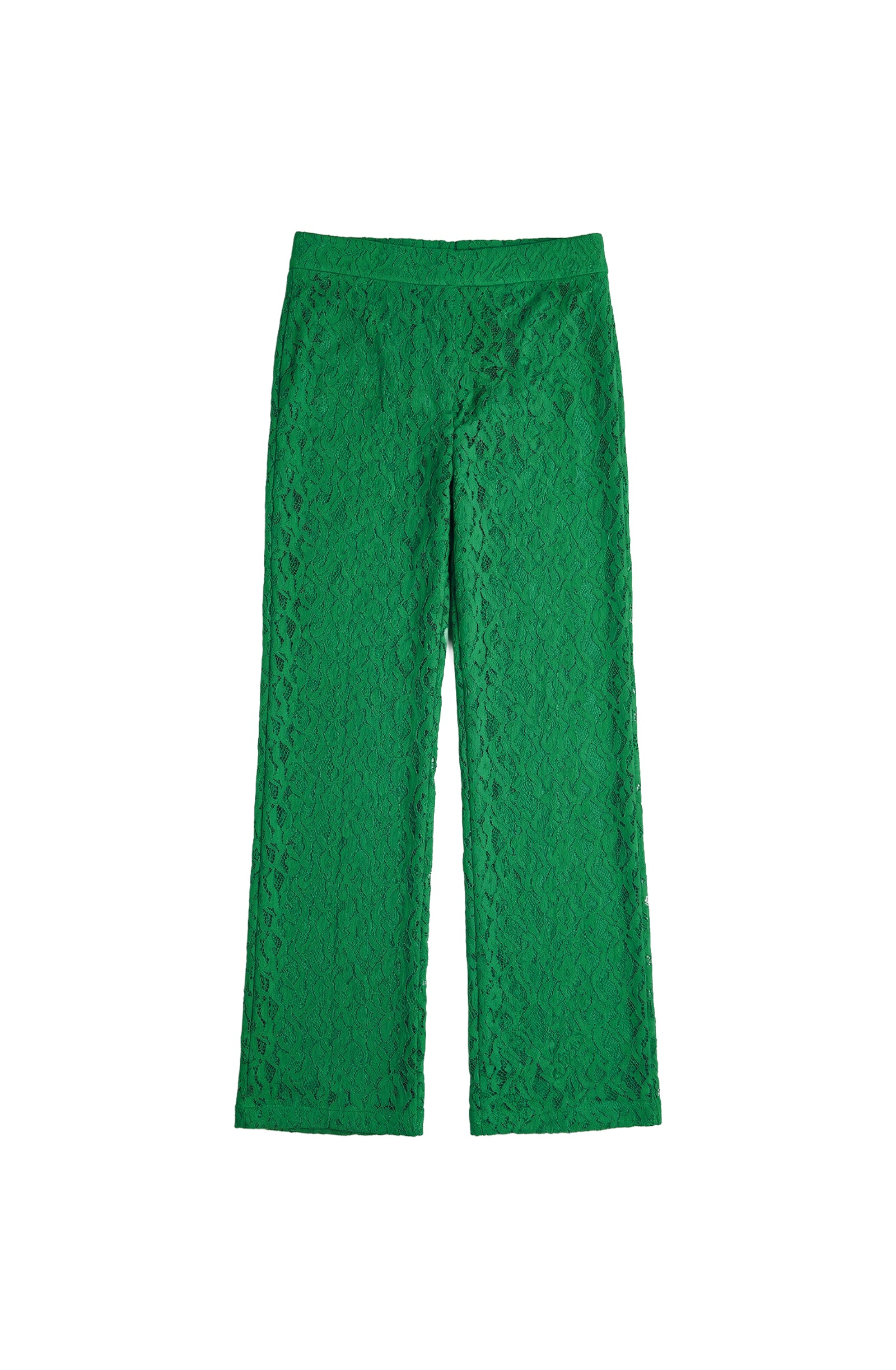 Pantalon droit Paco en dentelle - Jade