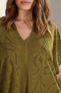 Pery fringed poncho - Bronze