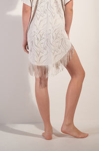 Pery fringed poncho - Purple