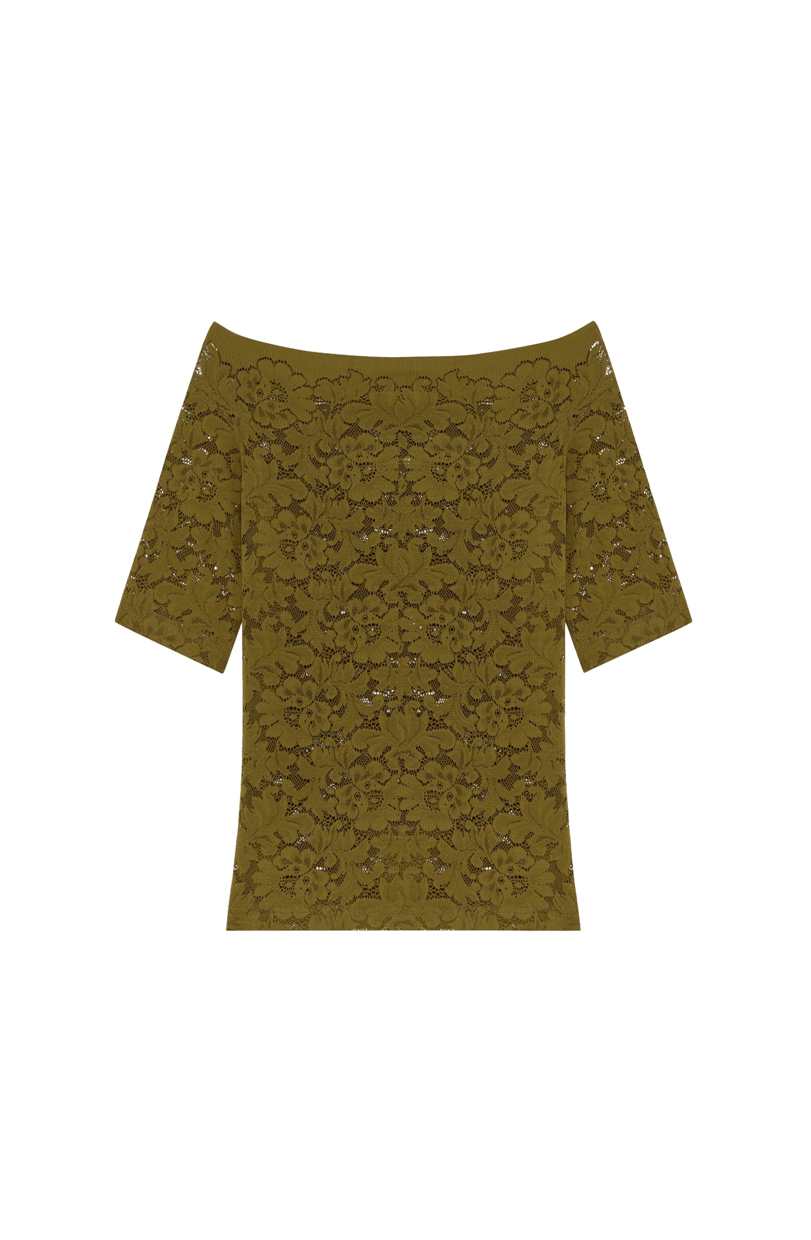 Top Talita décolleté en dentelle - Bronze