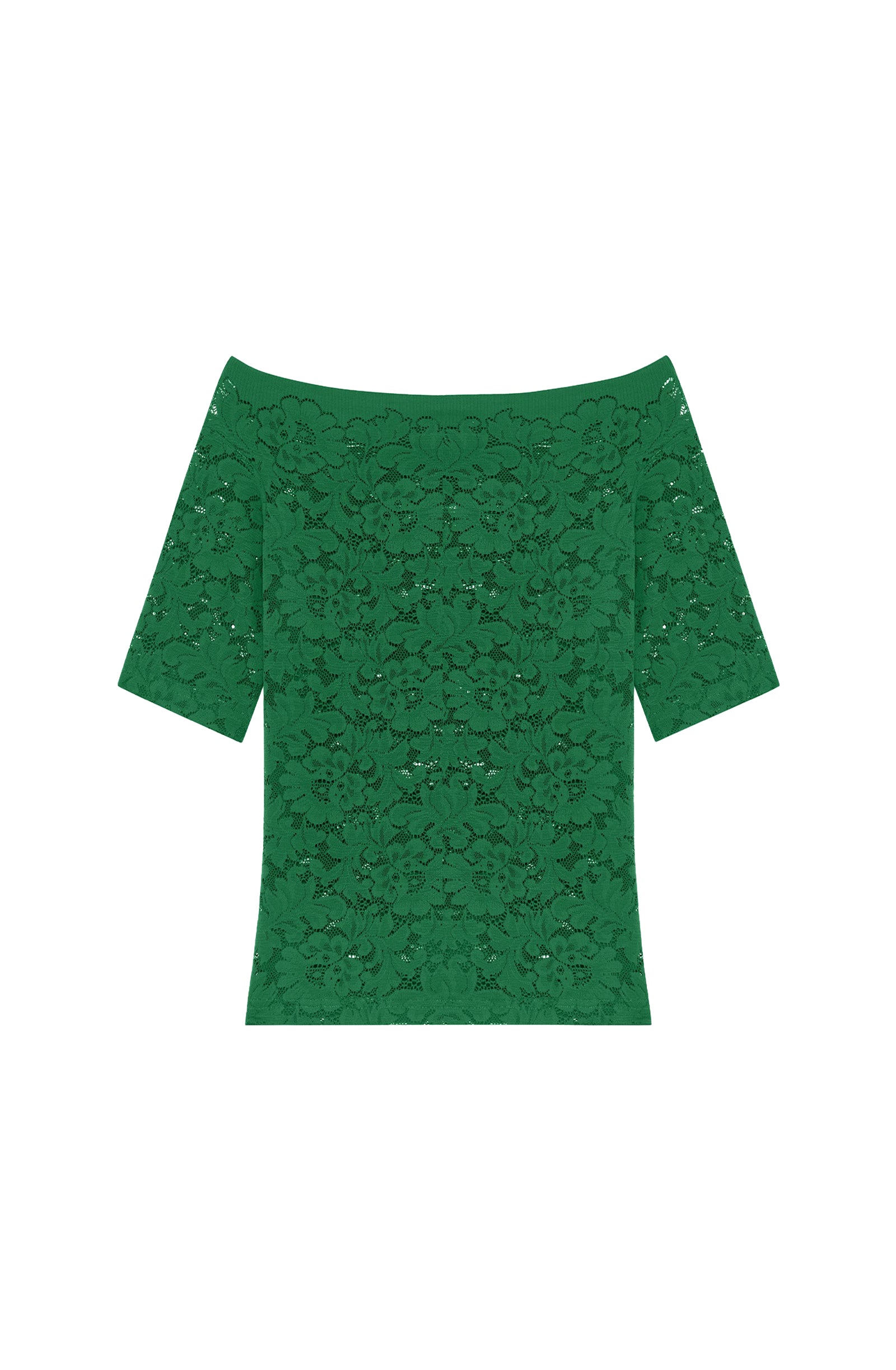 Talita lace-trimmed top - Jade