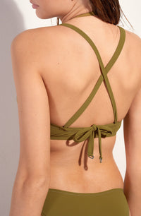 Haut de bikini balconnet Valea à fronces - Bronze