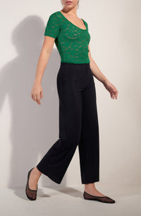 Yann lace-trimmed top - Jade
