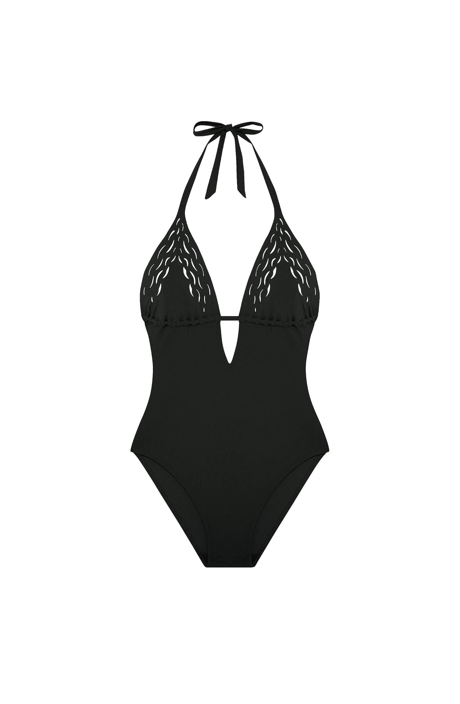 Maillot une pièce triangle Zazou décolleté - Noir