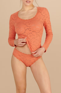 Culotte Toya en dentelle - Paprika