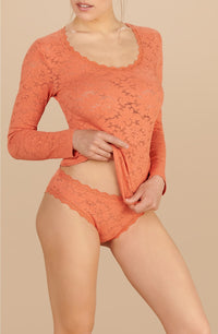 Culotte Toya en dentelle - Paprika