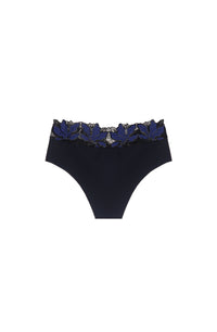 Tanga Tam en dentelle brodée - Encre