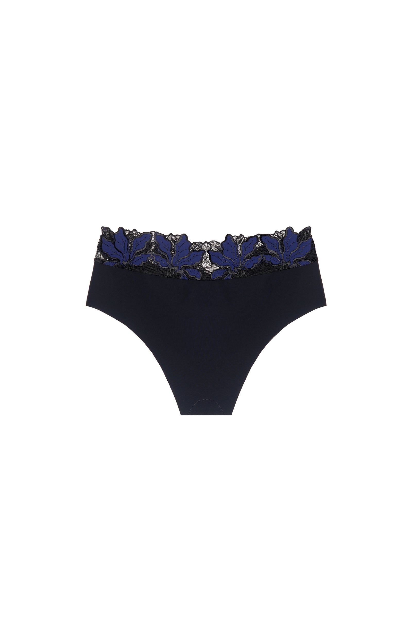 Tanga Tam en dentelle brodée - Encre