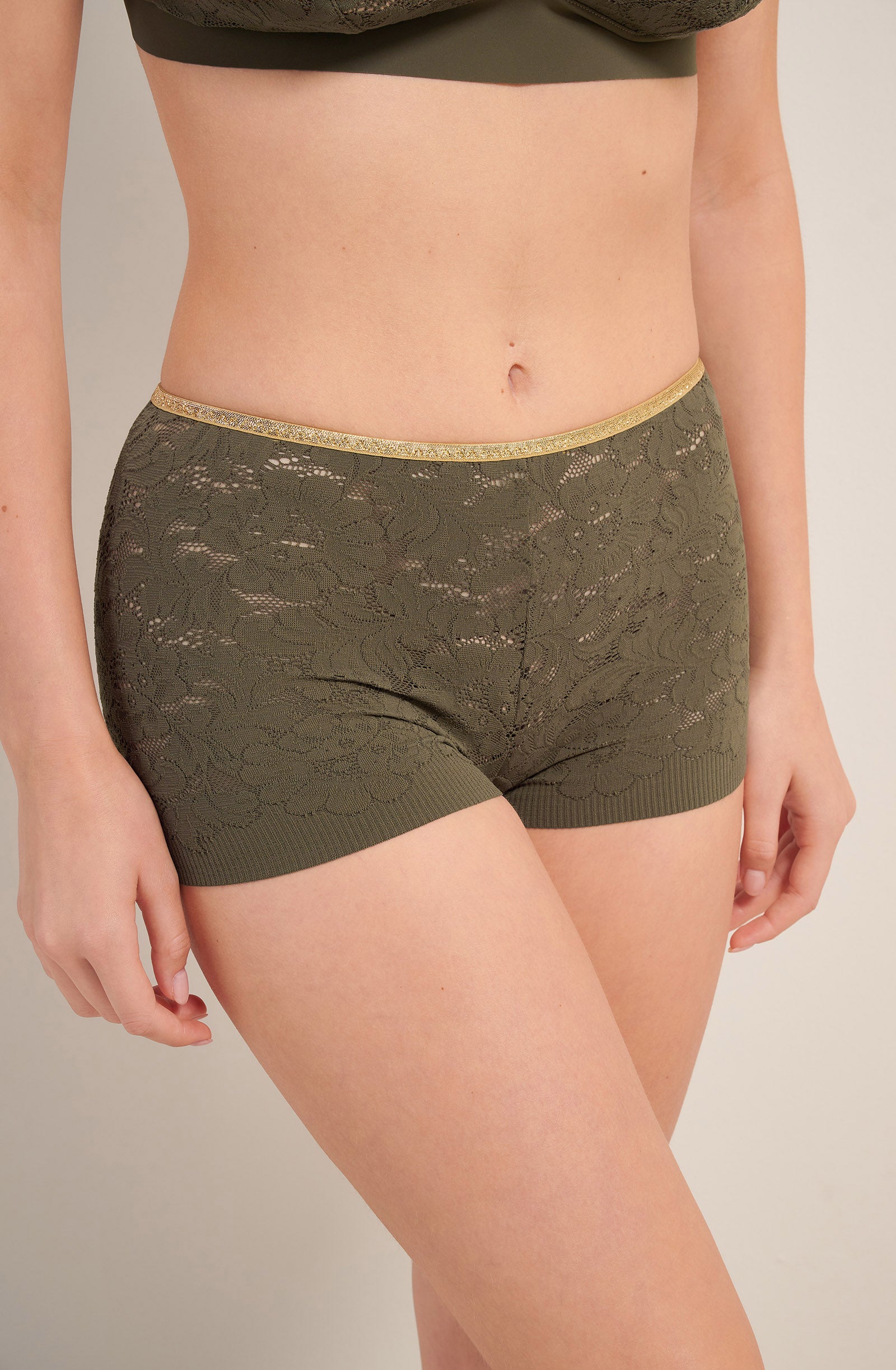 Shorty Dylan en dentelle et lurex - Lichen