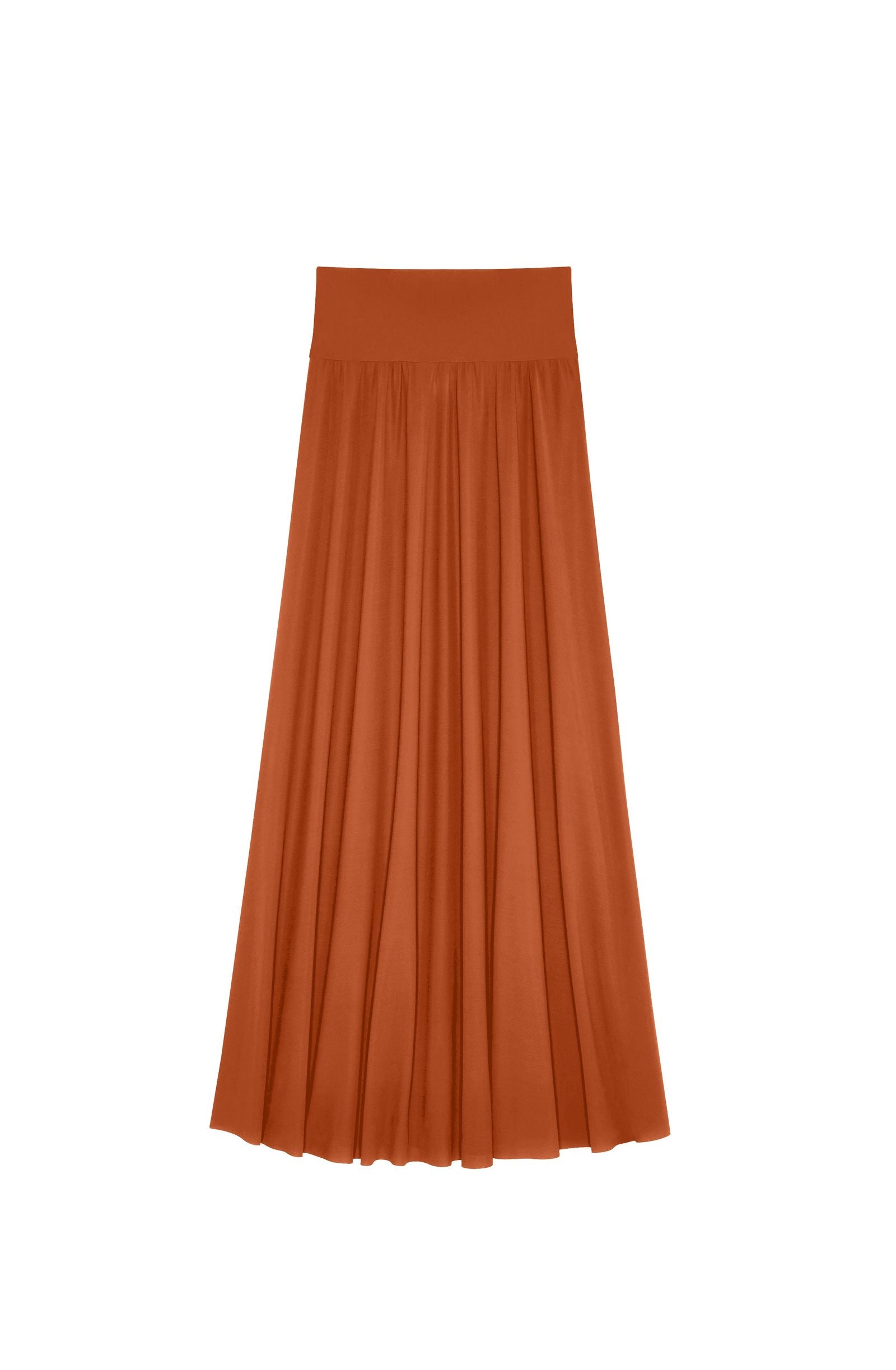Jupe longue Jaya en voile léger - Noisette