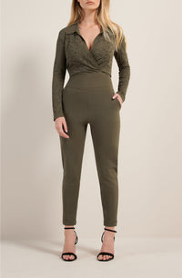 Pantalon slim Jazzi - Lichen
