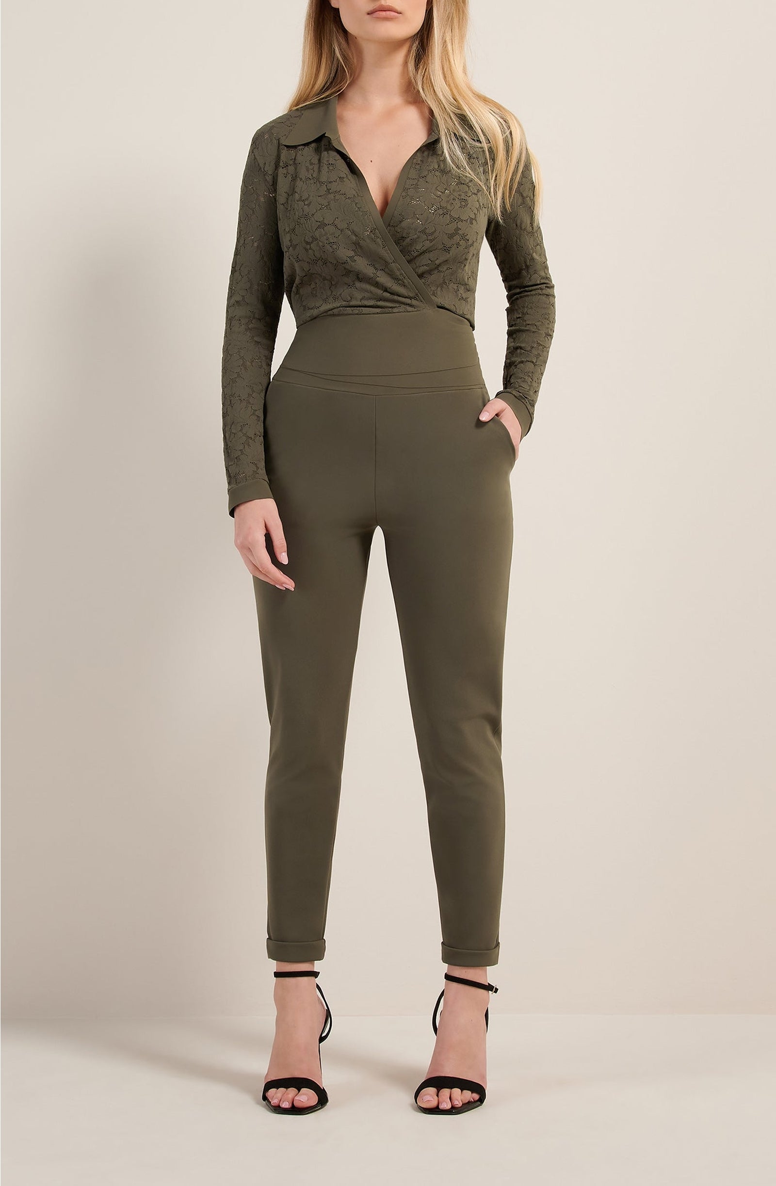 Pantalon slim Jazzi - Lichen