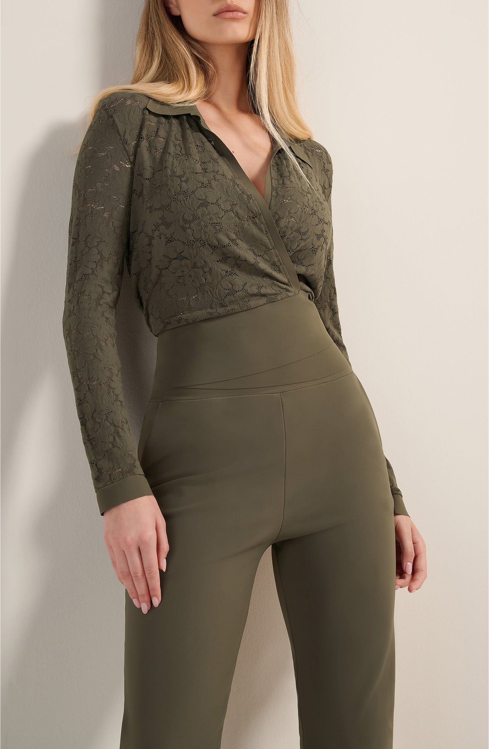Pantalon slim Jazzi - Lichen