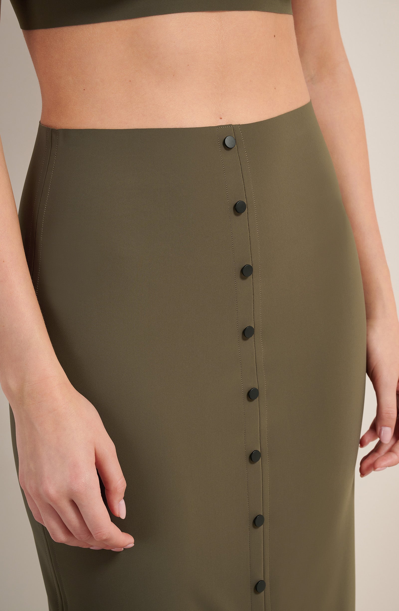 Jupe taille haute Mylena - Lichen