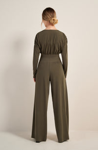 Pantalon à plis Panna - Lichen