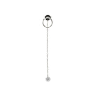 2qty RELIQUAT 1190€/ QTY IN : 2-QTY OUT : 0- ST : 0% // Boucle d’oreille hoop avec 1 diamant-Blanc