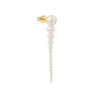 1qty RELIQUAT 480€/ QTY IN : 1-QTY OUT : 0- ST : 0% // Piercing longue perle chute, 1 diamant-Jaune