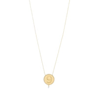 Collier One Médaillon N°9 serti d'un diamant - Doré