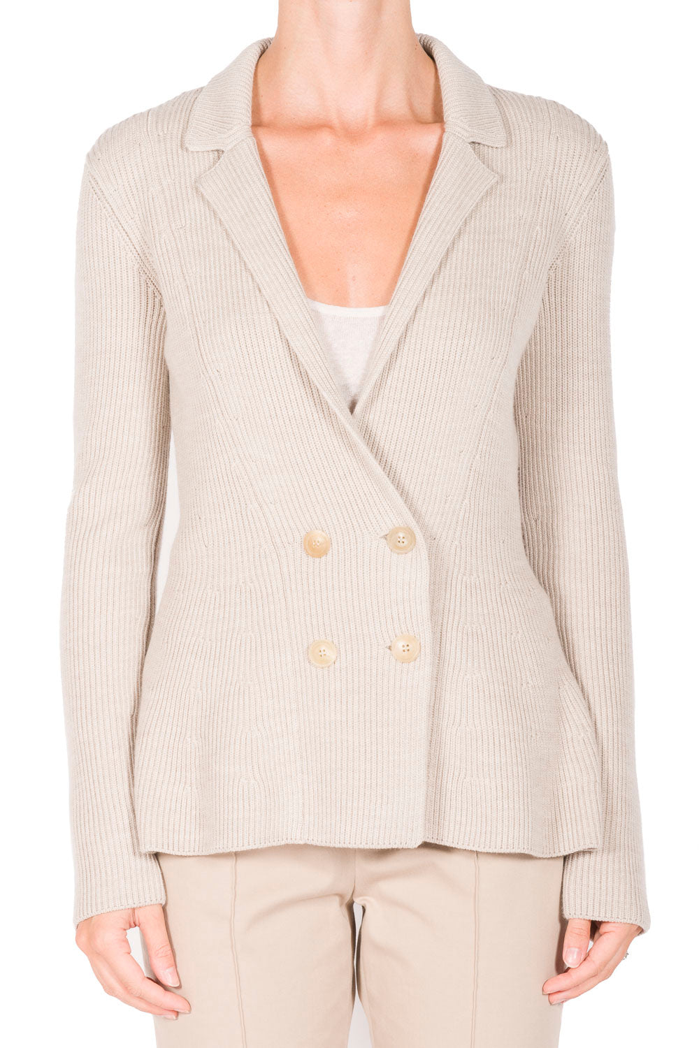 Stone_1QTY // Blazer croisé en laine - Stone