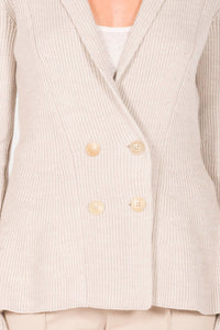 Stone_1QTY // Blazer croisé en laine - Stone