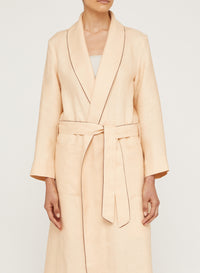 Peach_1QTY // Peignoir long en lin - Peach