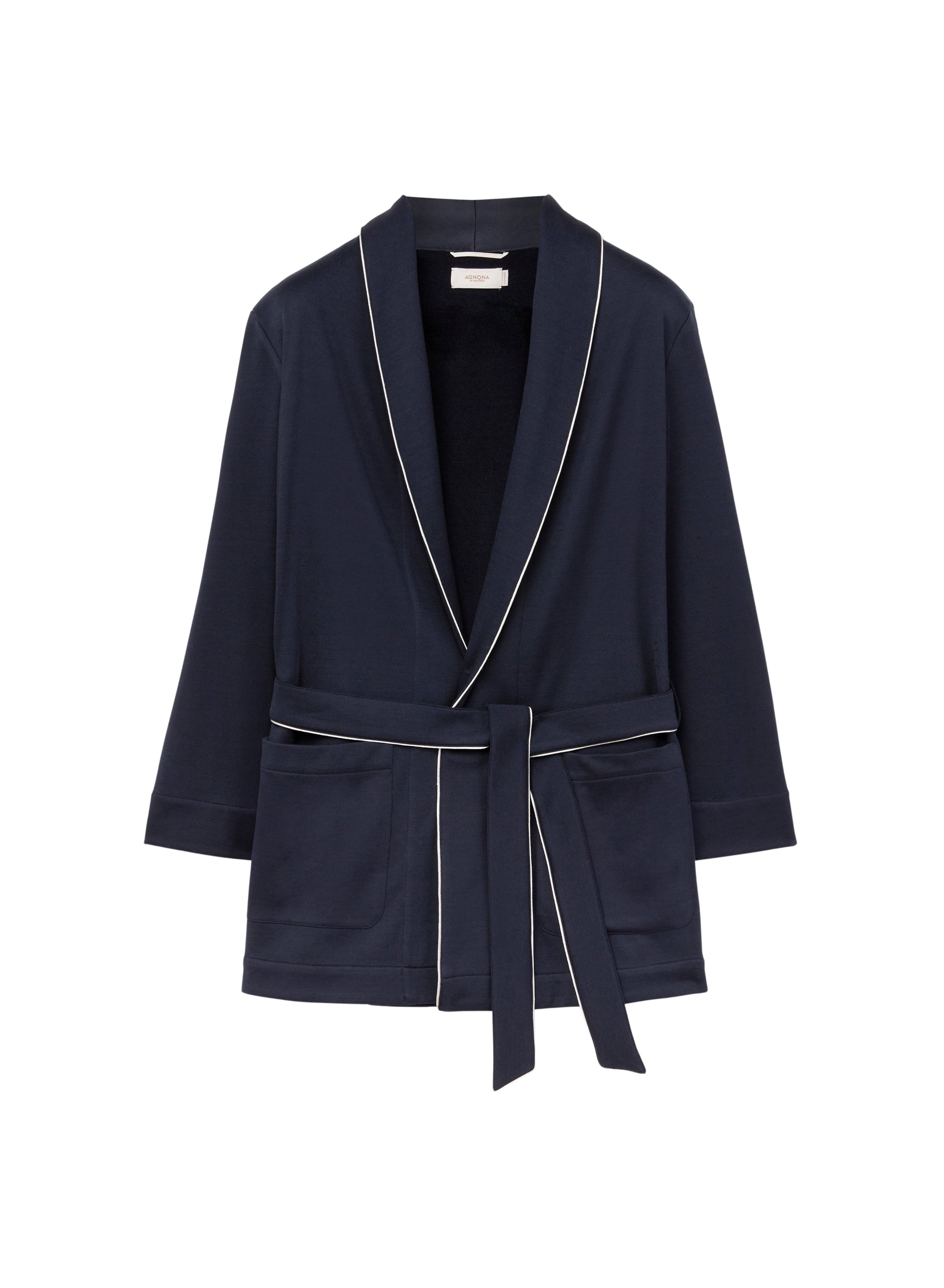 Work Blue_1QTY // Peignoir court en soie - Work Blue