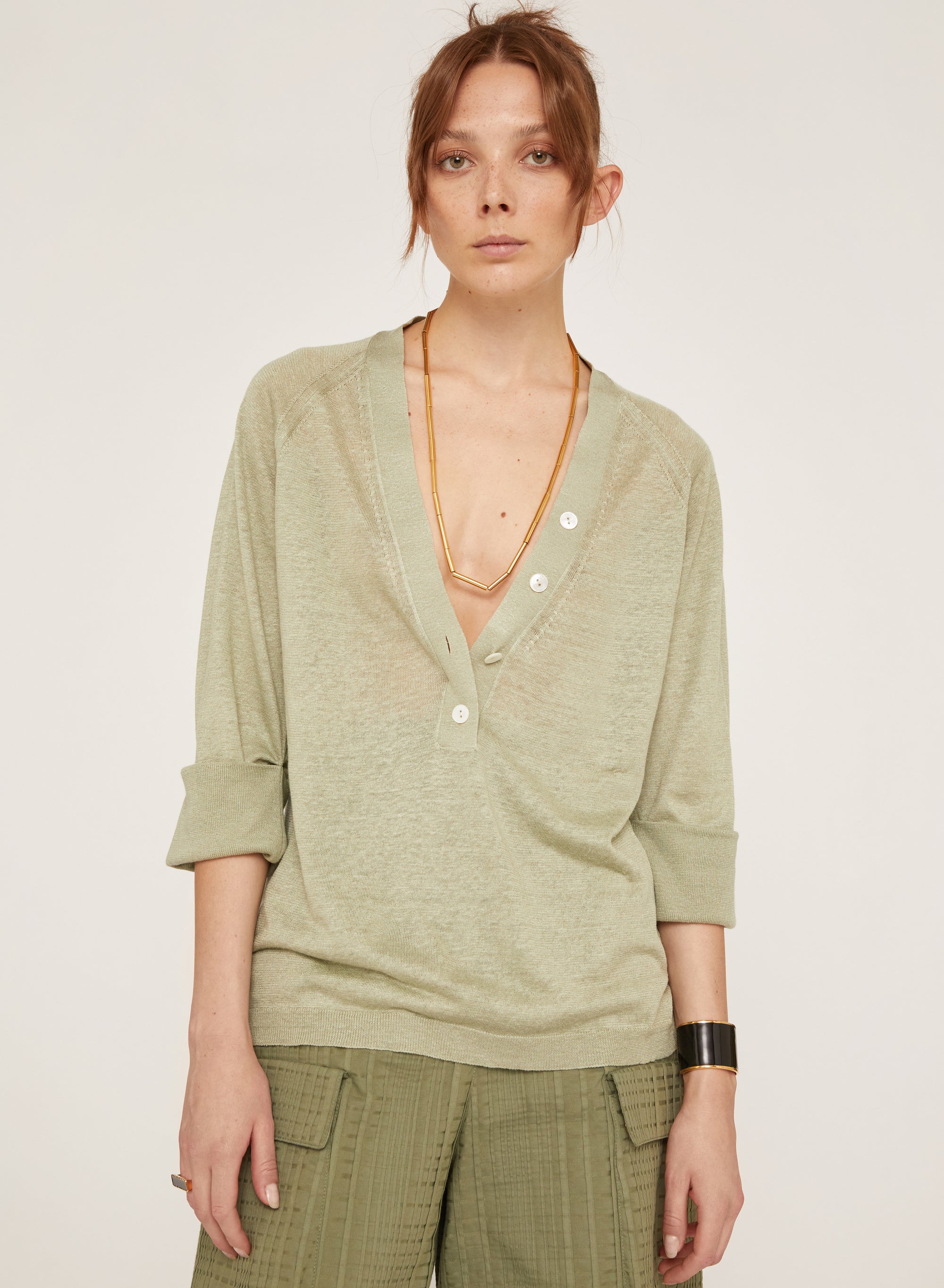 Mint_4QTY // Pull col V en lin - Mint