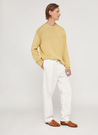 Hay_1QTY // Pull col rond tricot à côtes en soie - Hay