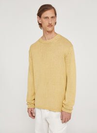 Hay_1QTY // Pull col rond tricot à côtes en soie - Hay