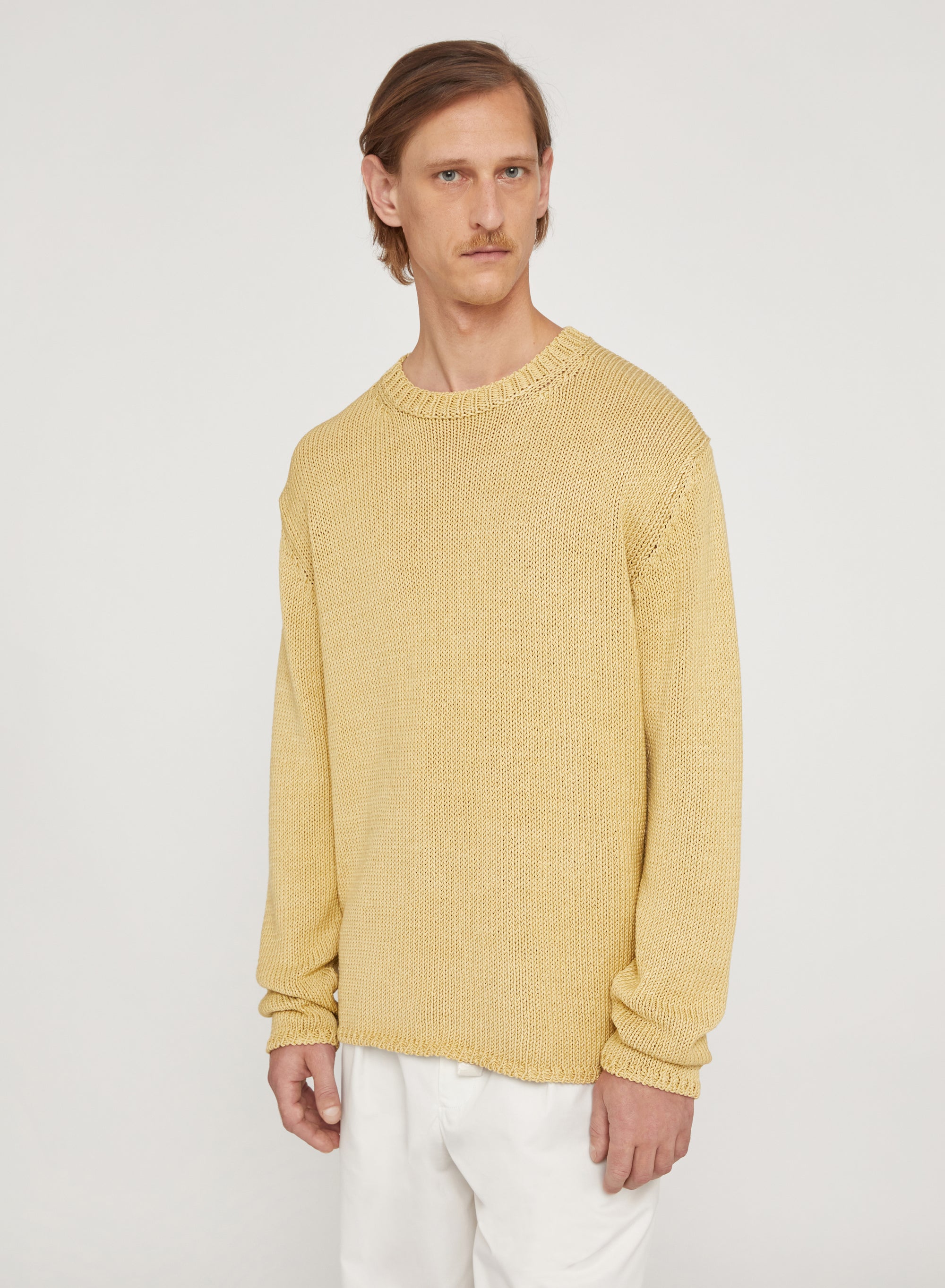 Hay_1QTY // Pull col rond tricot à côtes en soie - Hay