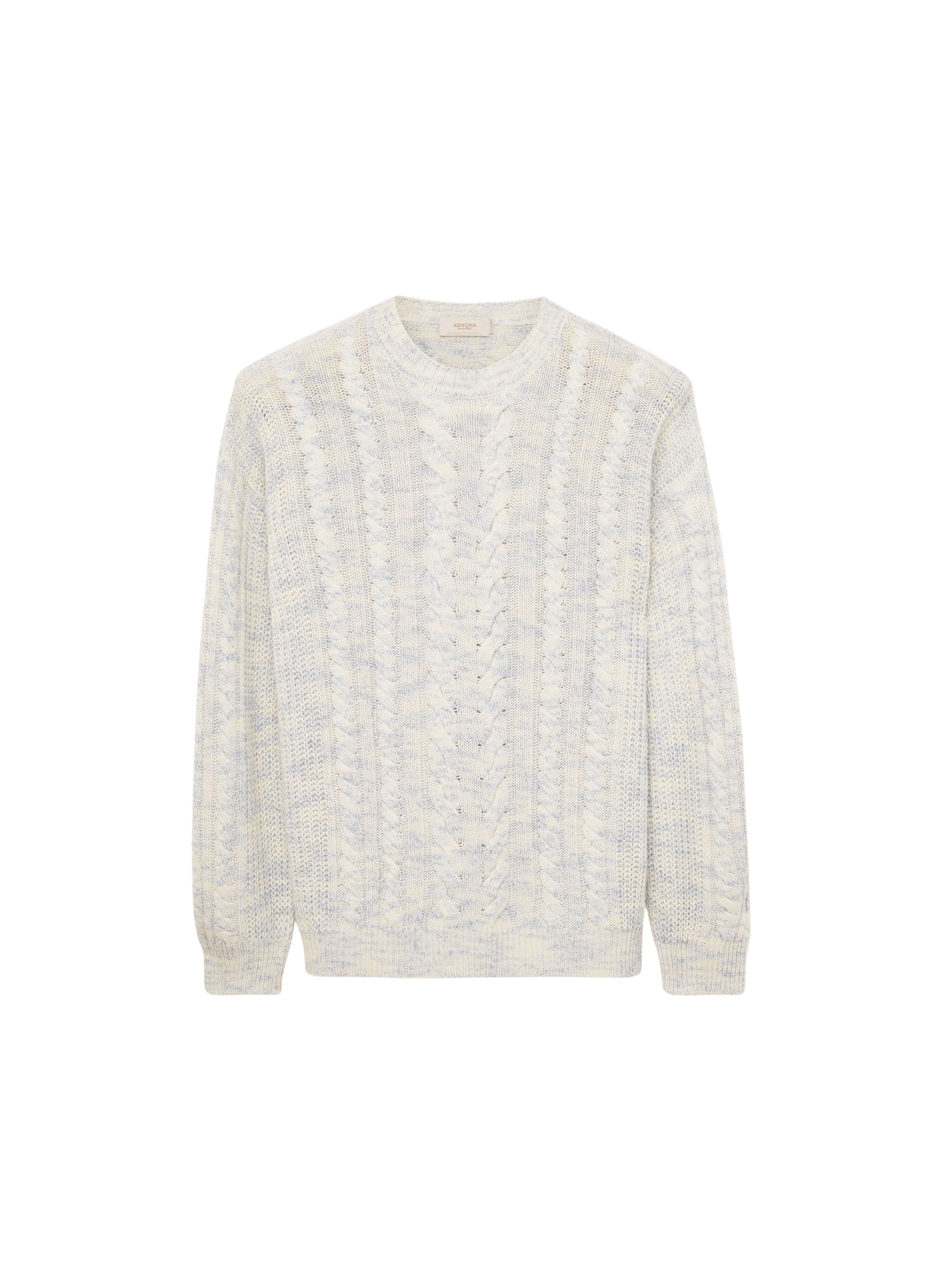 Jeans_1QTY // Pull à maille torsadée effet chiné en laine - Jeans