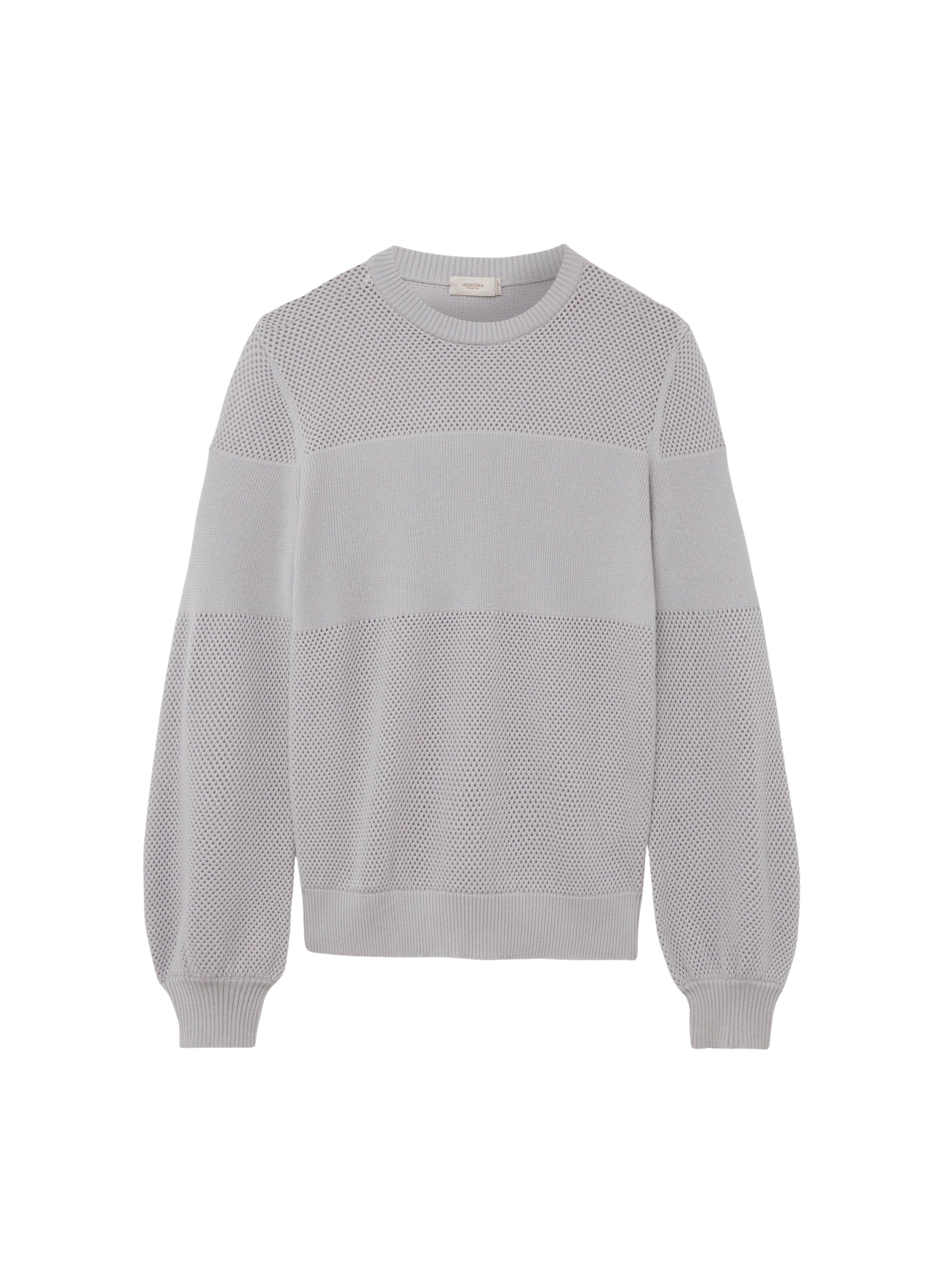 Perla_1QTY // Pull à bandes ajourées en laine - Perla