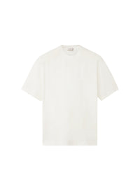 Bianco_1QTY // T-shirt col rond côtelé - Bianco