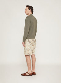 Sage_1QTY // Pull à motif texturé jacquard en soie mélangée - Sage