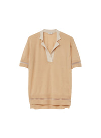 Mou_1QTY // Polo à col contrastant en laine - Mou