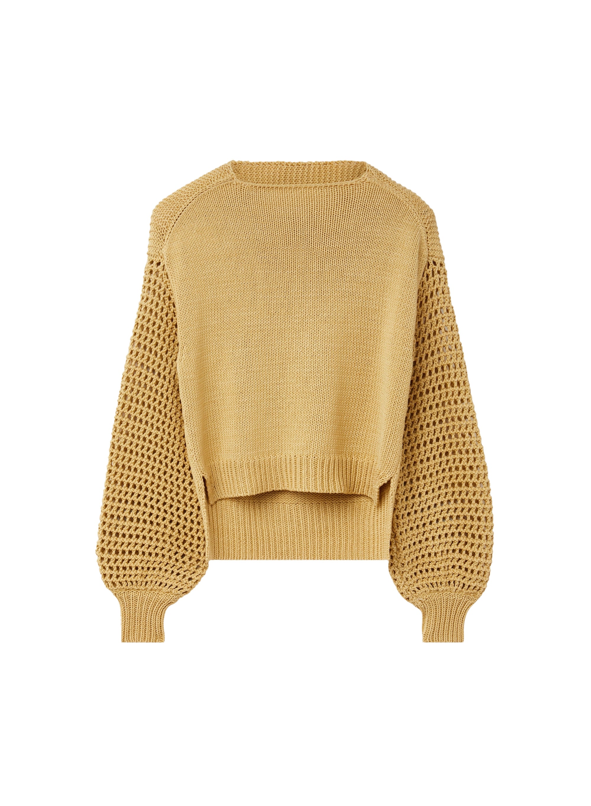 Hay_1QTY // Pull à manches ballon ajourée en soie - Hay