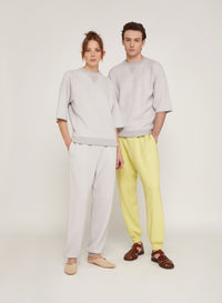 Limone_1QTY // Pantalon de survêtement à cordons en laine mélangée - Limone