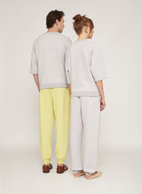 Limone_1QTY // Pantalon de survêtement à cordons en laine mélangée - Limone