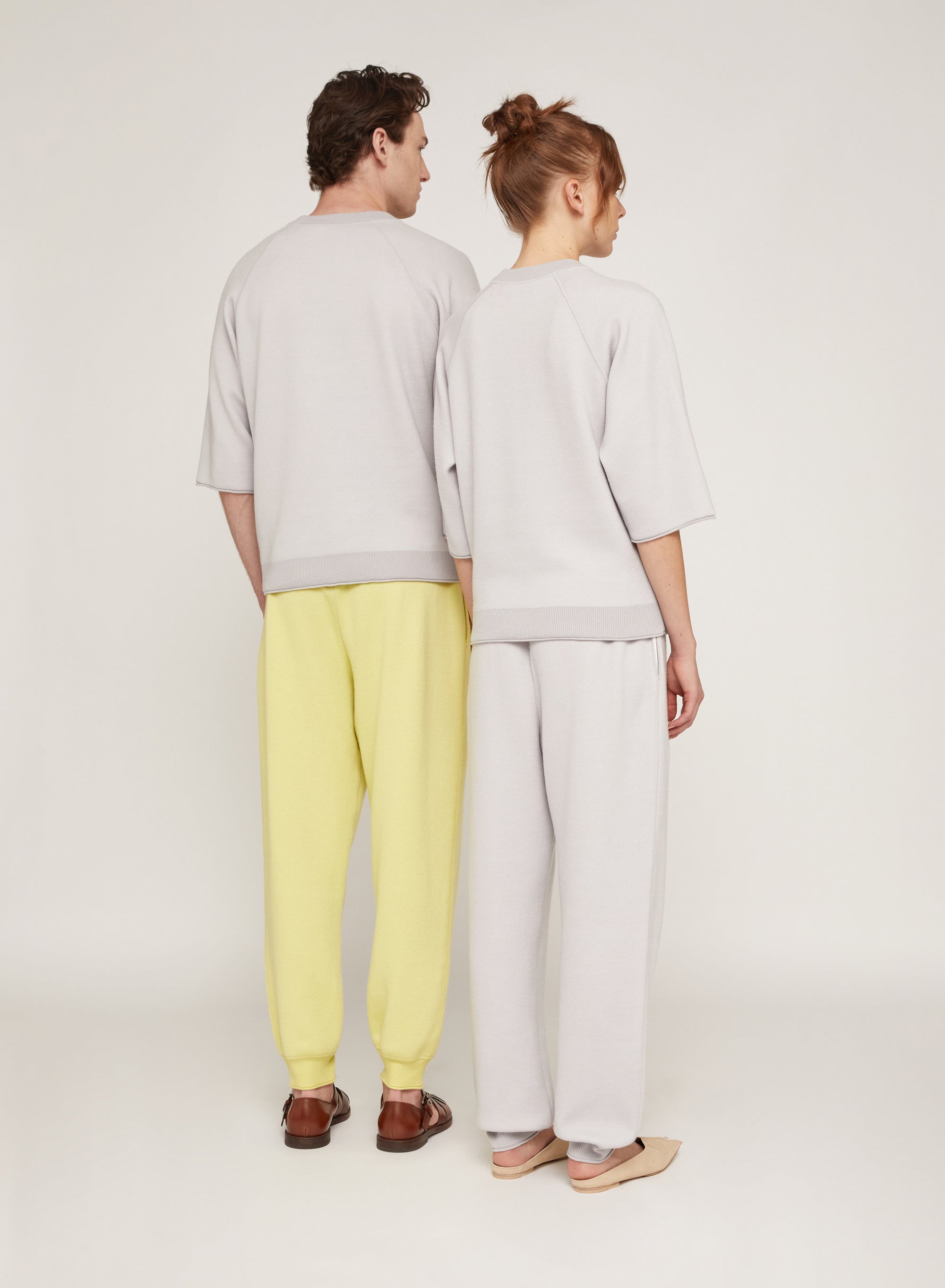 Limone_1QTY // Pantalon de survêtement à cordons en laine mélangée - Limone