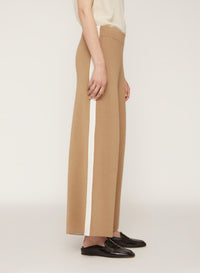 Pantalon ample à bandes contrastantes en soie mélangée - Fuego