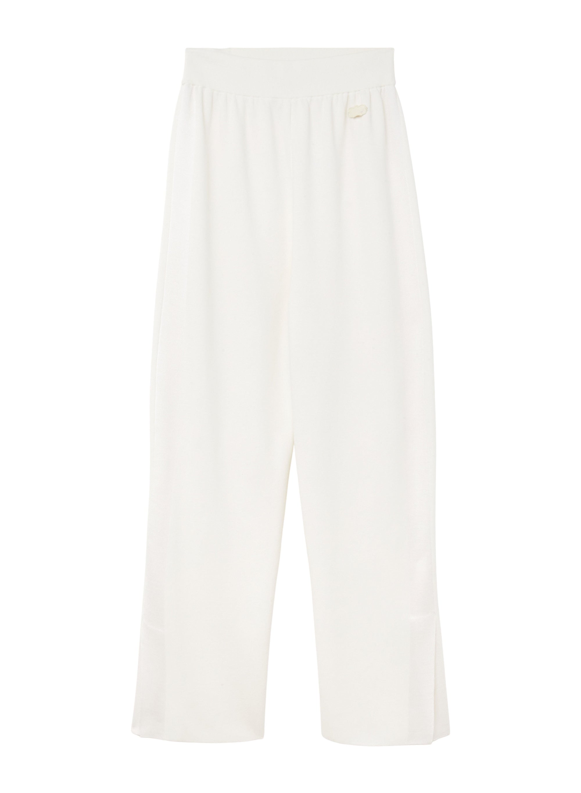 Bianco_1QTY // Pantalon ample à fronces en soie mélangée - Bianco